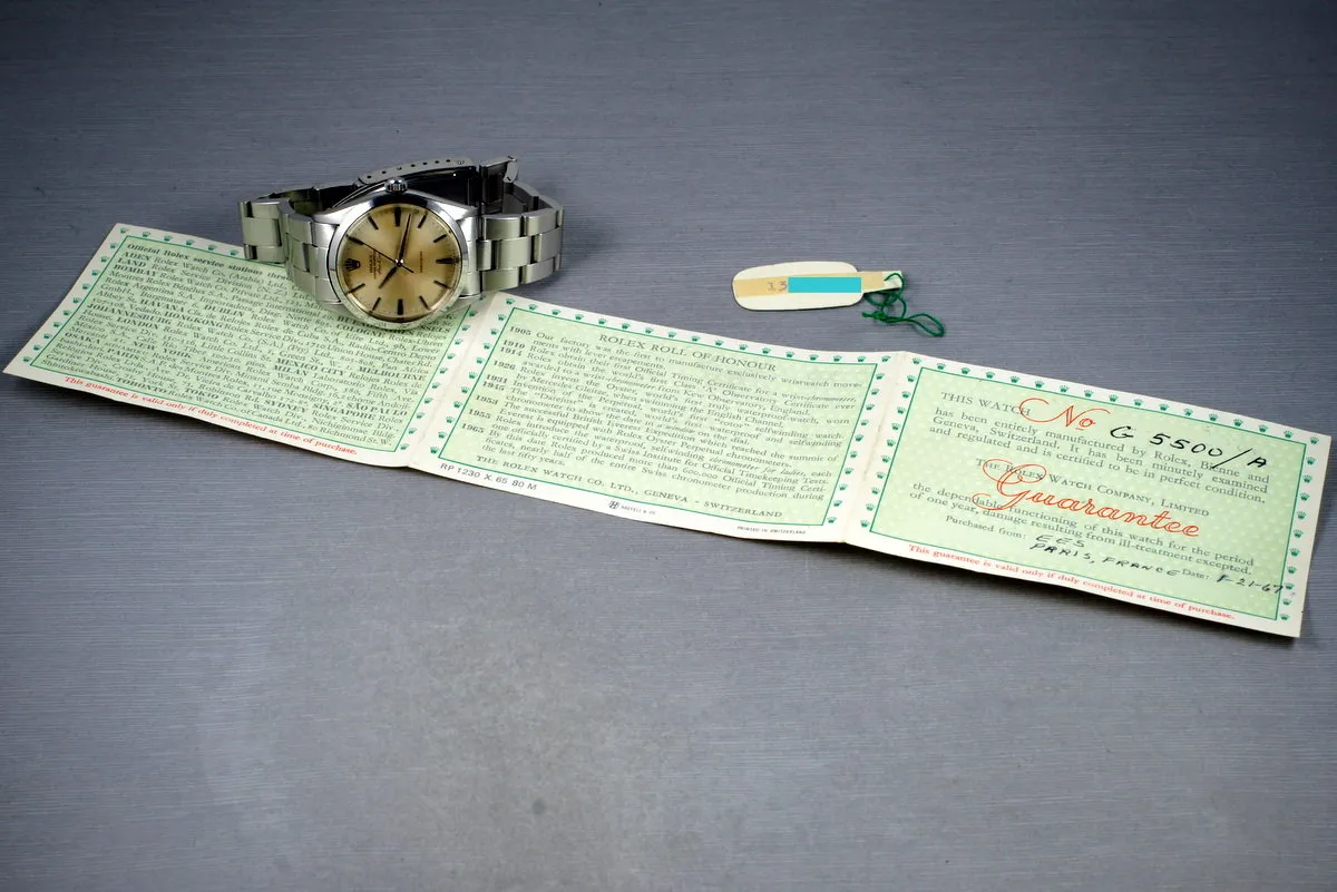 1965 Rolex Air-King 5500 with Papers