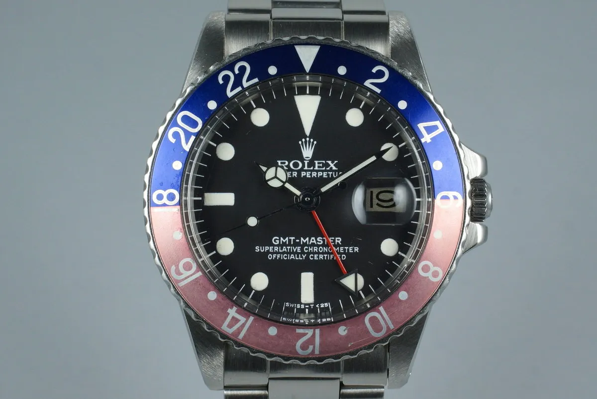 1978 Rolex GMT 1675 with Box and Papers