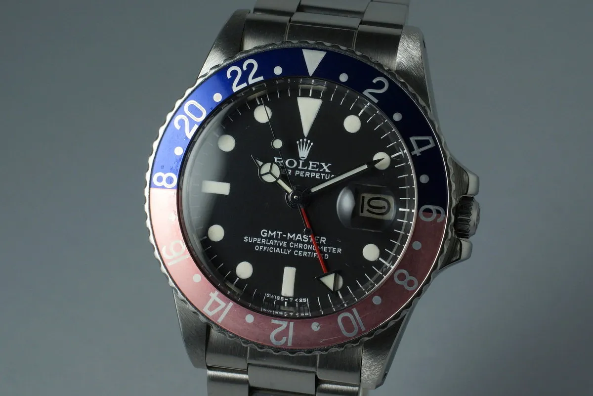 1978 Rolex GMT 1675 with Box and Papers