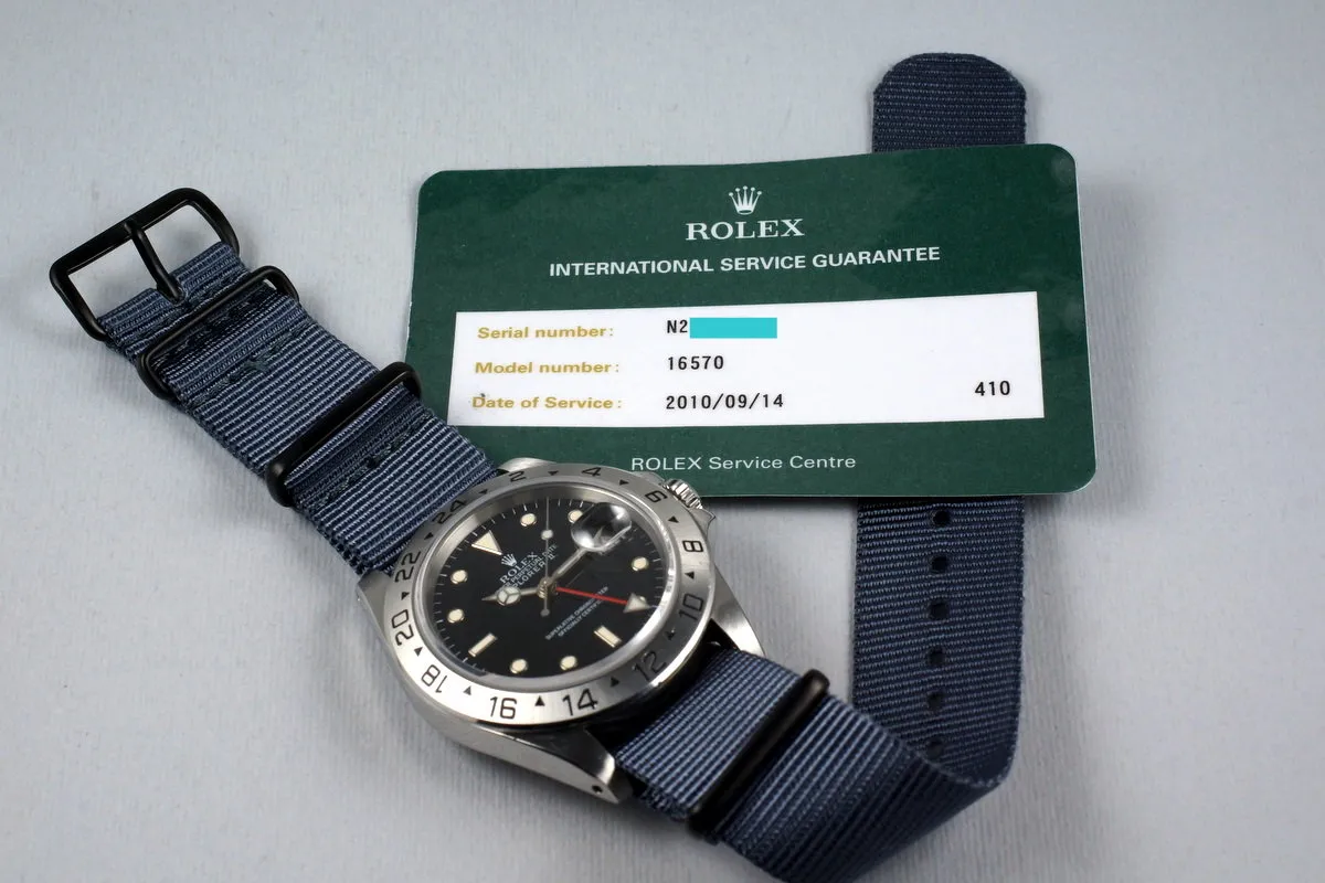 1991 Rolex Explorer II 16570 Black Dial with RSC Papers