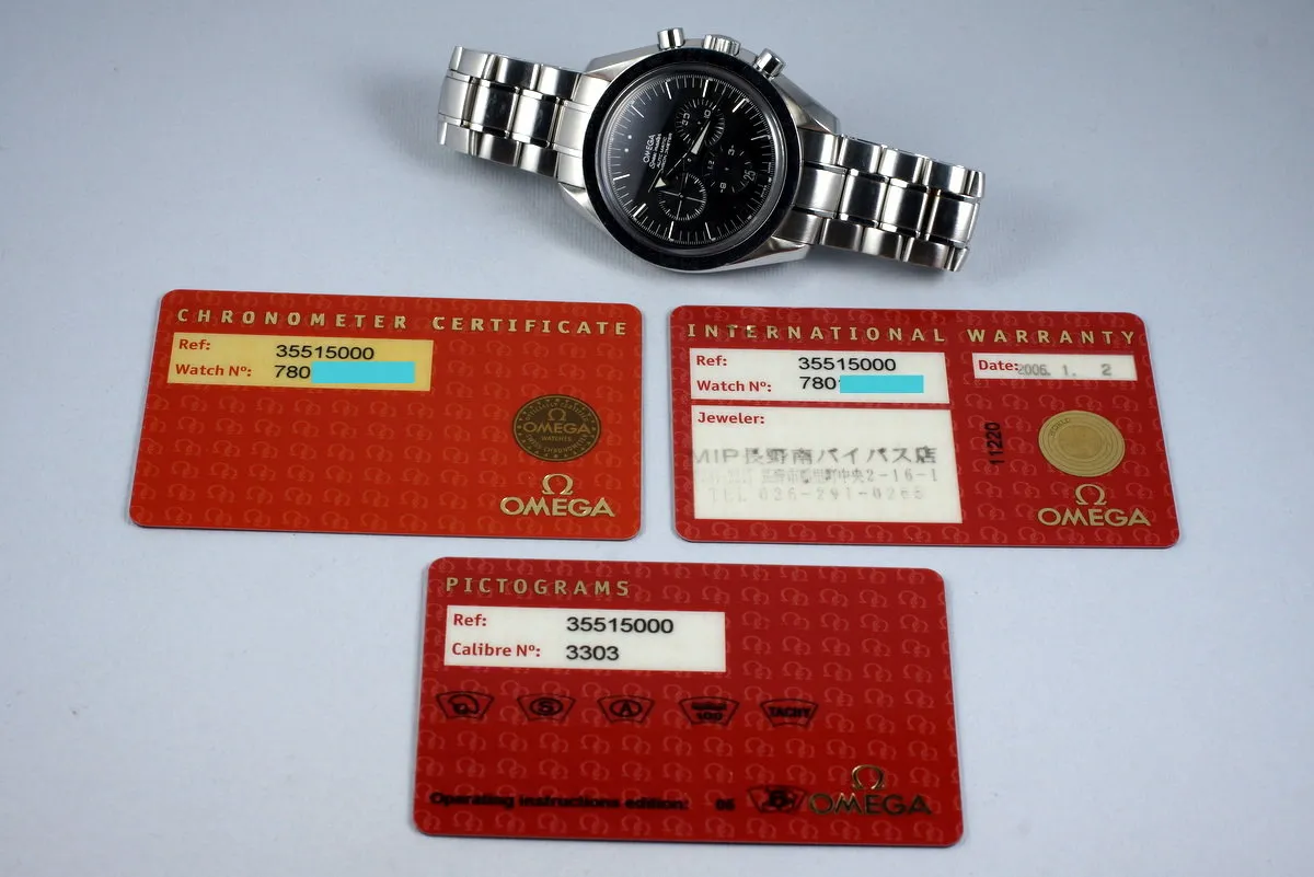 2006 Omega Speedmaster Broad Arrow Automatic 3551.50 Calibre: 3303 with Papers