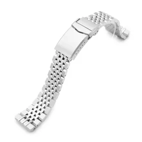 20mm Asteroid Watch Band for Seiko 62MAS (63MAS) 40.5mm SPB143 SPB149 SBDC101, Stainless Steel - Brushed with Polished Center, V Diver Clasp