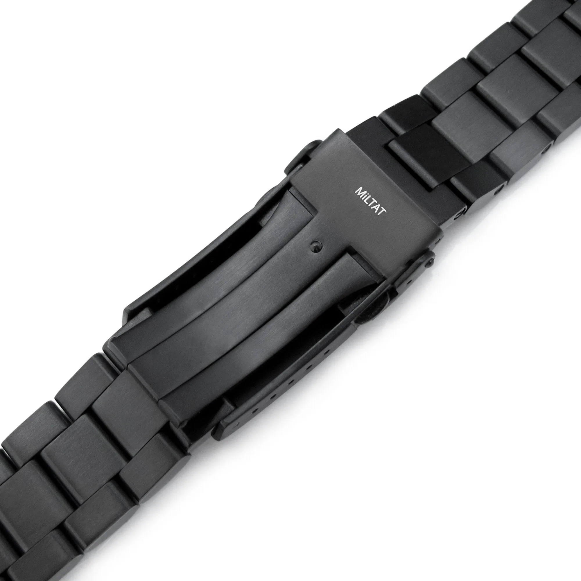 20mm Hexad Watch Band Straight End, 316L Stainless Steel Diamond-like Carbon (DLC coating) V-Clasp