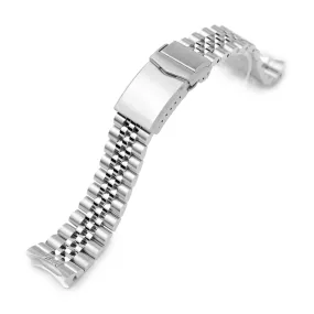 22mm Super-J Louis JUB Watch Band for Seiko 5 Sports 42.5mm SRPD51 SRPD55 SBSA003, Stainless Steel - Brushed, GEN R Endlink, V Diver Clasp