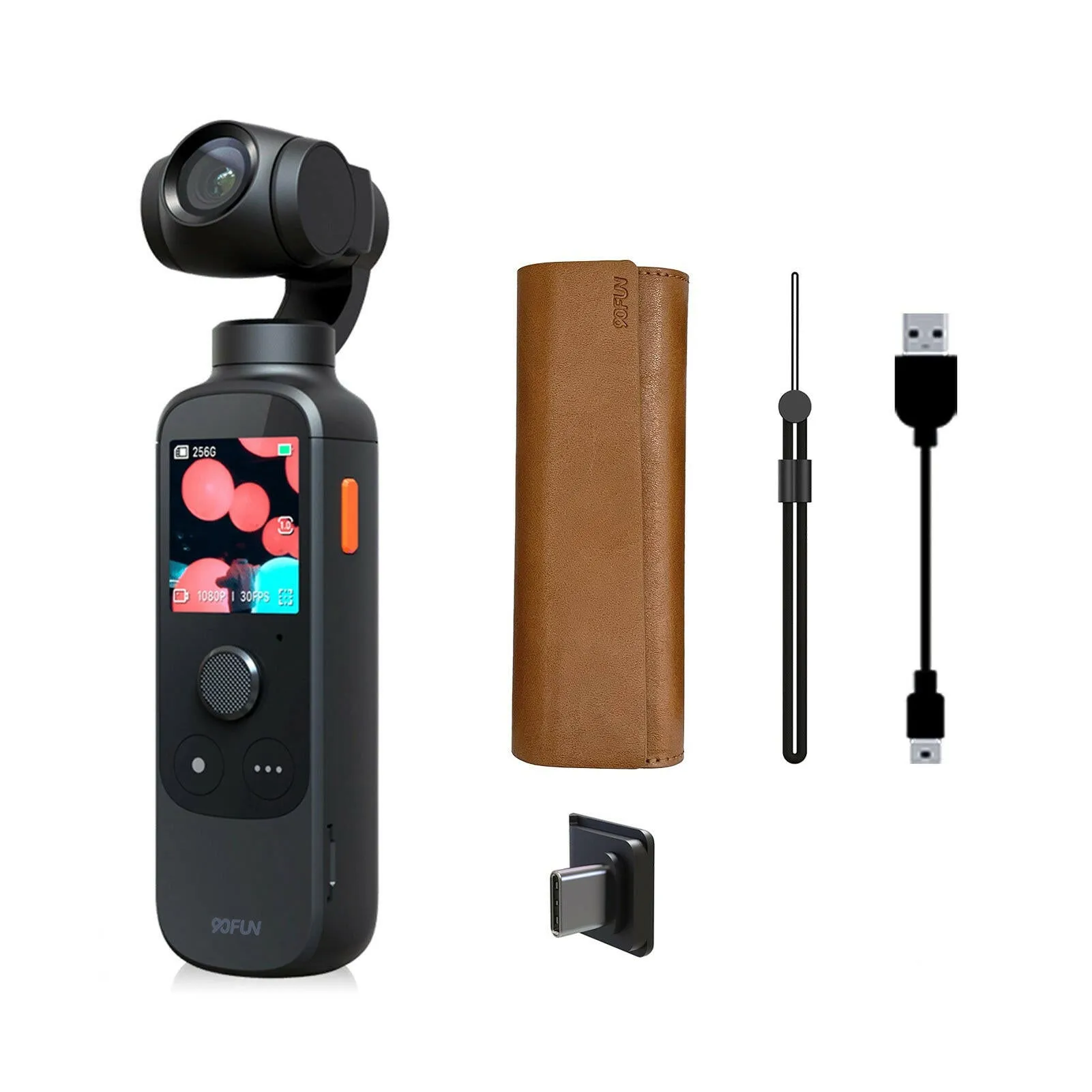 90FUN Capture 1 Vlogging Camera Handheld 3-Axis Stabilized Gimbal Vlog Camera One-click Editing AI Smart Tracking 4K/60fps Video 116°  Wide Angle Lens Built-in Battery Multiple Modes Pocket-Sized