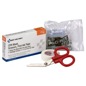 Acme First Aid Kit, with First Aid Tape/CPR Mask/Scissor, 9.5" x 10" x 3"