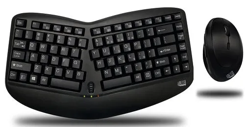 Adesso Tru-Form Media 1150 Wireless Ergo Mini Keyboard & Mouse (On Sale!)