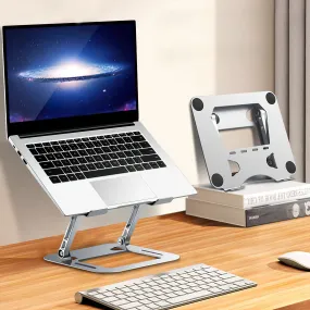 Adjustable Laptop Stand Modern | Strong For Desk  Ergonomic Laptop Riser For Collaborative Work, Portable Foldable Computer Stand Fits For -  MacBook, Pro/Air, Laptops - 1063 Silver