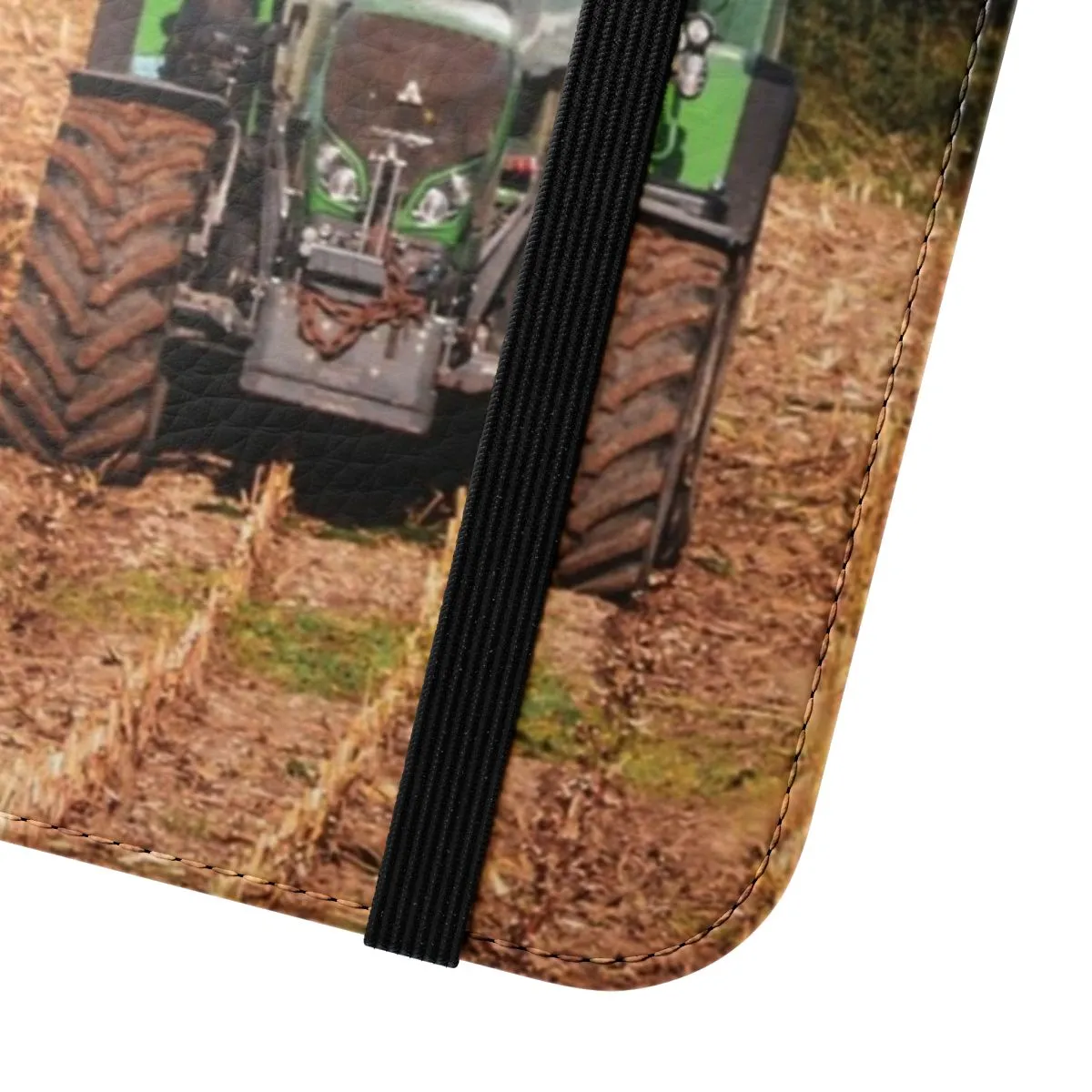 Agricultural Machinery Flip Phone Case with Farming Landscape Design