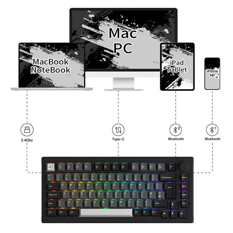 Akko 5075B Plus ISO Layout Wireless Mechanical Keyboard