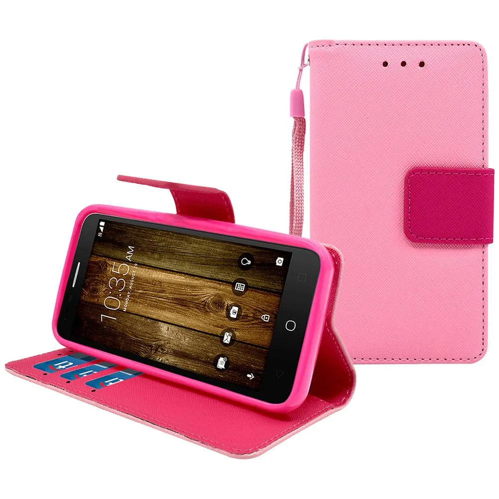 Alcatel OneTouch Fierce 4 / Allura / Pop 4 Plus Leather Wallet Pouch Case by Modes