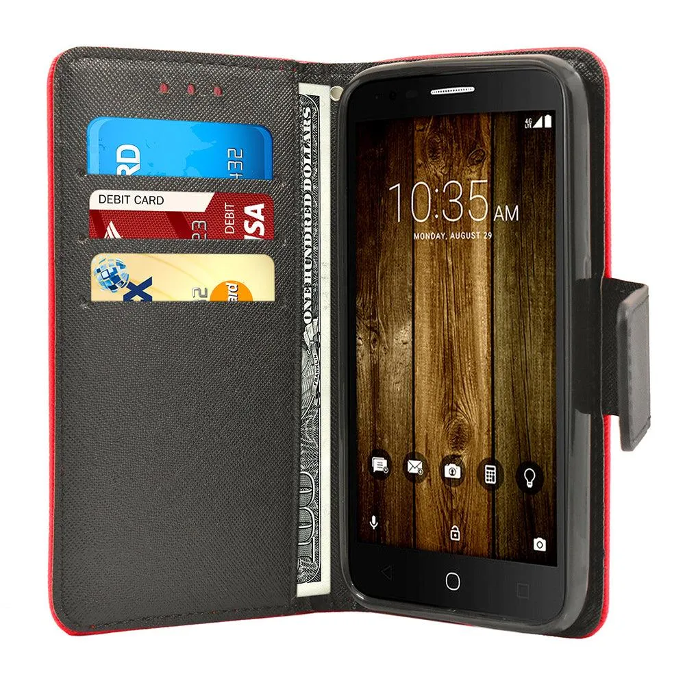 Alcatel OneTouch Fierce 4 / Allura / Pop 4 Plus Leather Wallet Pouch Case by Modes