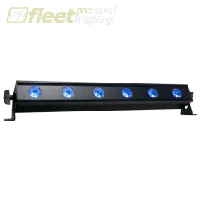 American DJ UB-6H  22.5-inch linear fixture powered by six 6W-Watt HEX RGBWA UV (6-IN-1) LEDs.