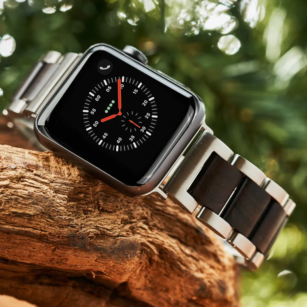 Apple Strap Ebony Silver