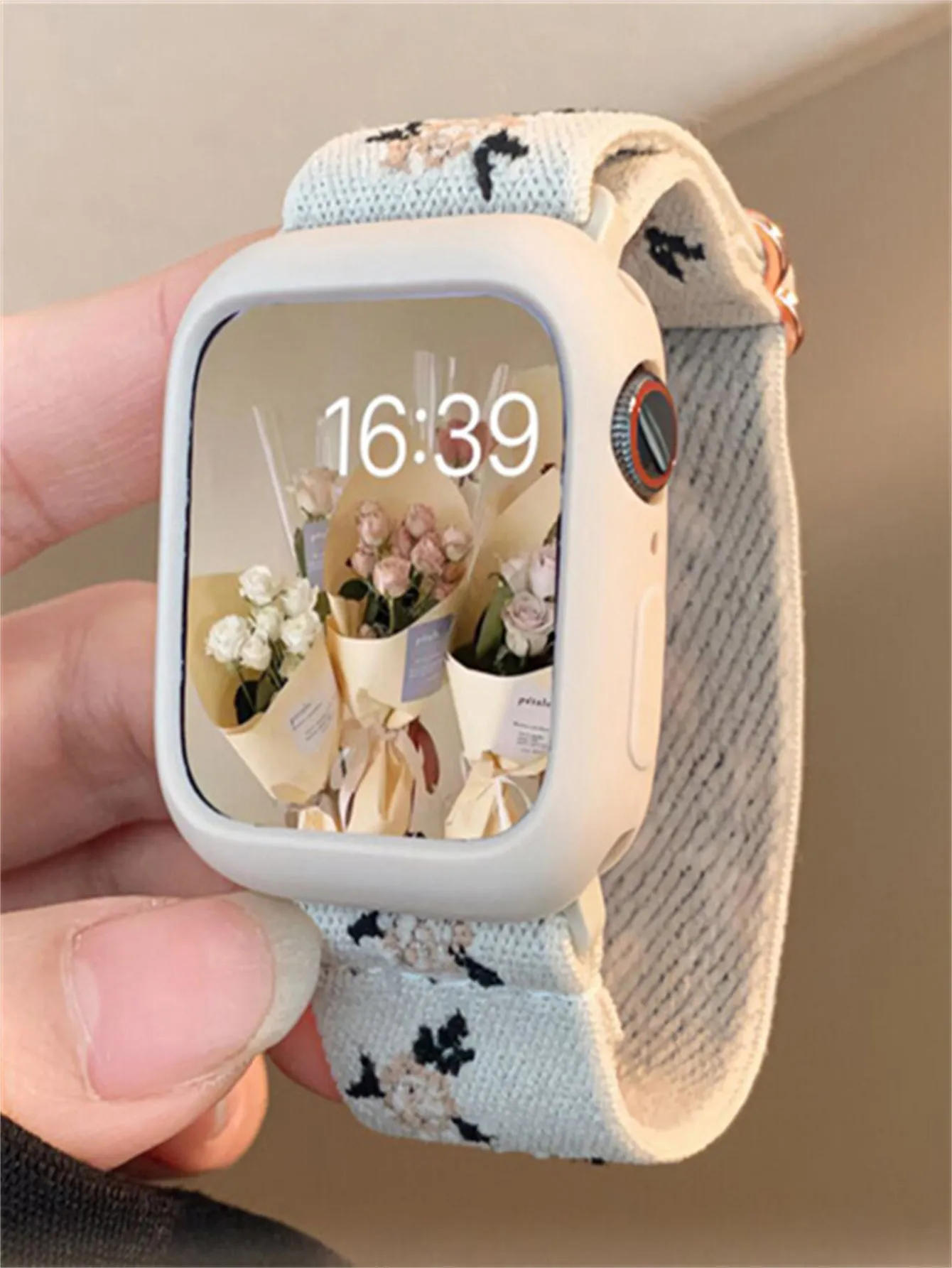 Apple watch bands for men|Flower Print Silicone Watchband Compatible With Apple Watch