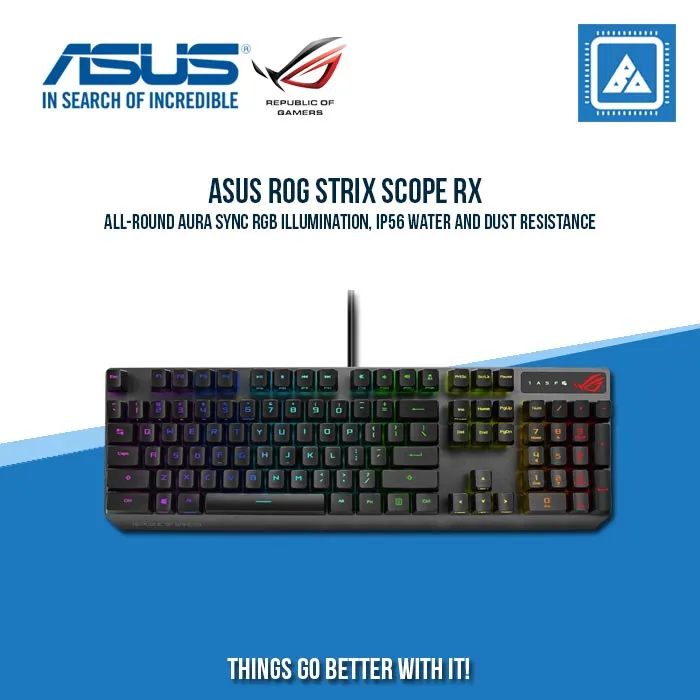 ASUS ROG STRIX SCOPE RX RGB MECHANICAL GAMING KEYBOARD (BLUE SWITCH)