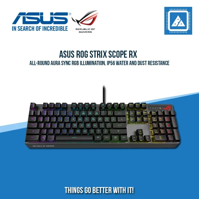 ASUS ROG STRIX SCOPE RX RGB MECHANICAL GAMING KEYBOARD (BLUE SWITCH)