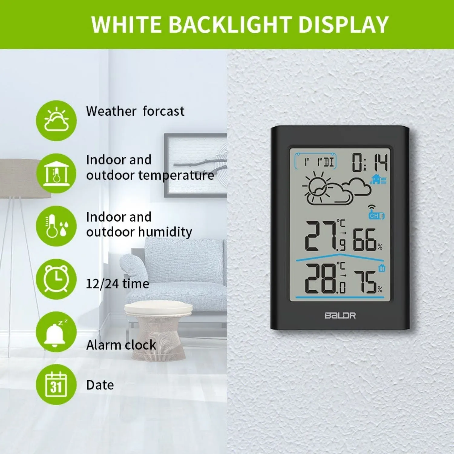 BALDR Thermometer Wireless Weather Station