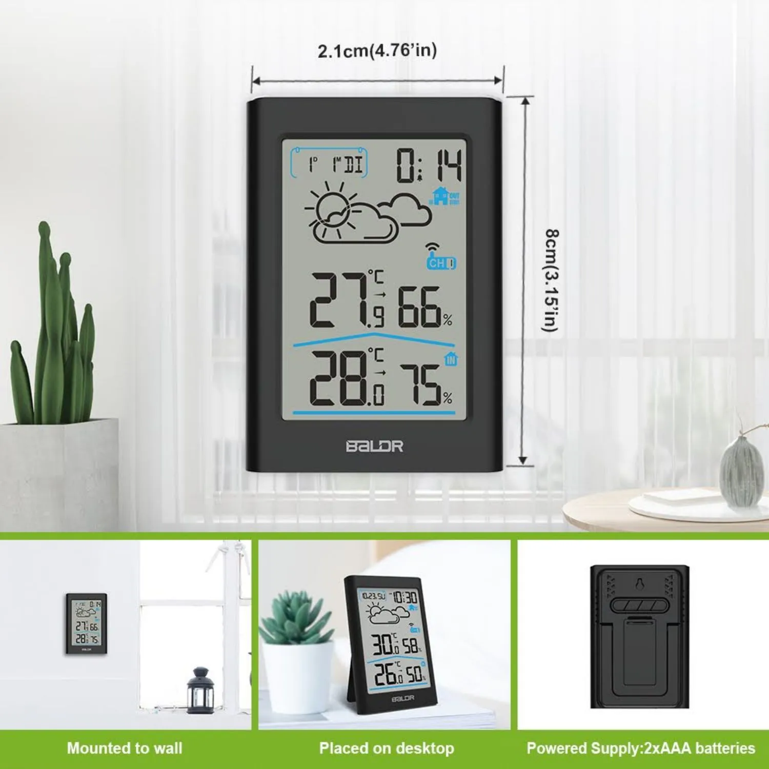 BALDR Thermometer Wireless Weather Station