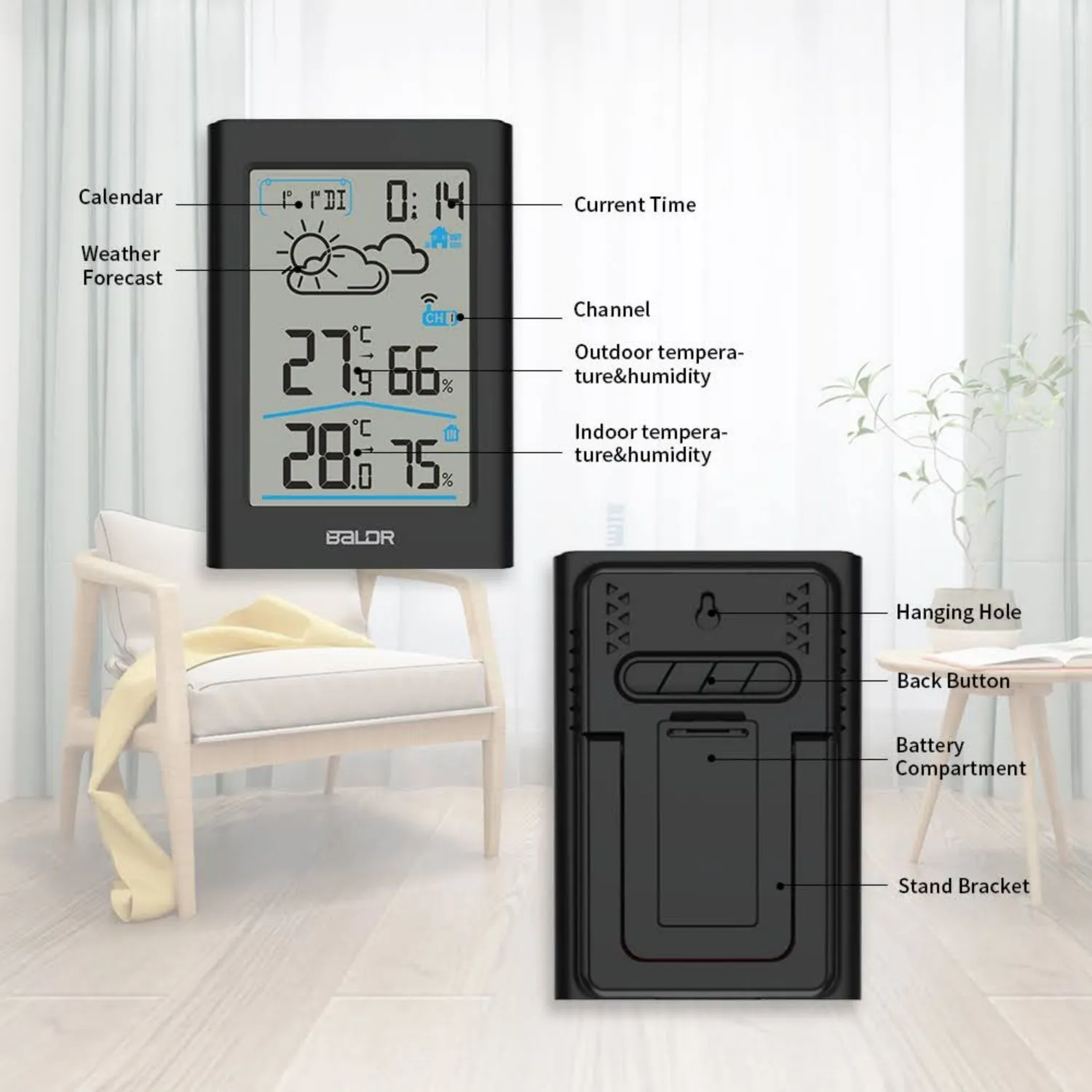 BALDR Thermometer Wireless Weather Station