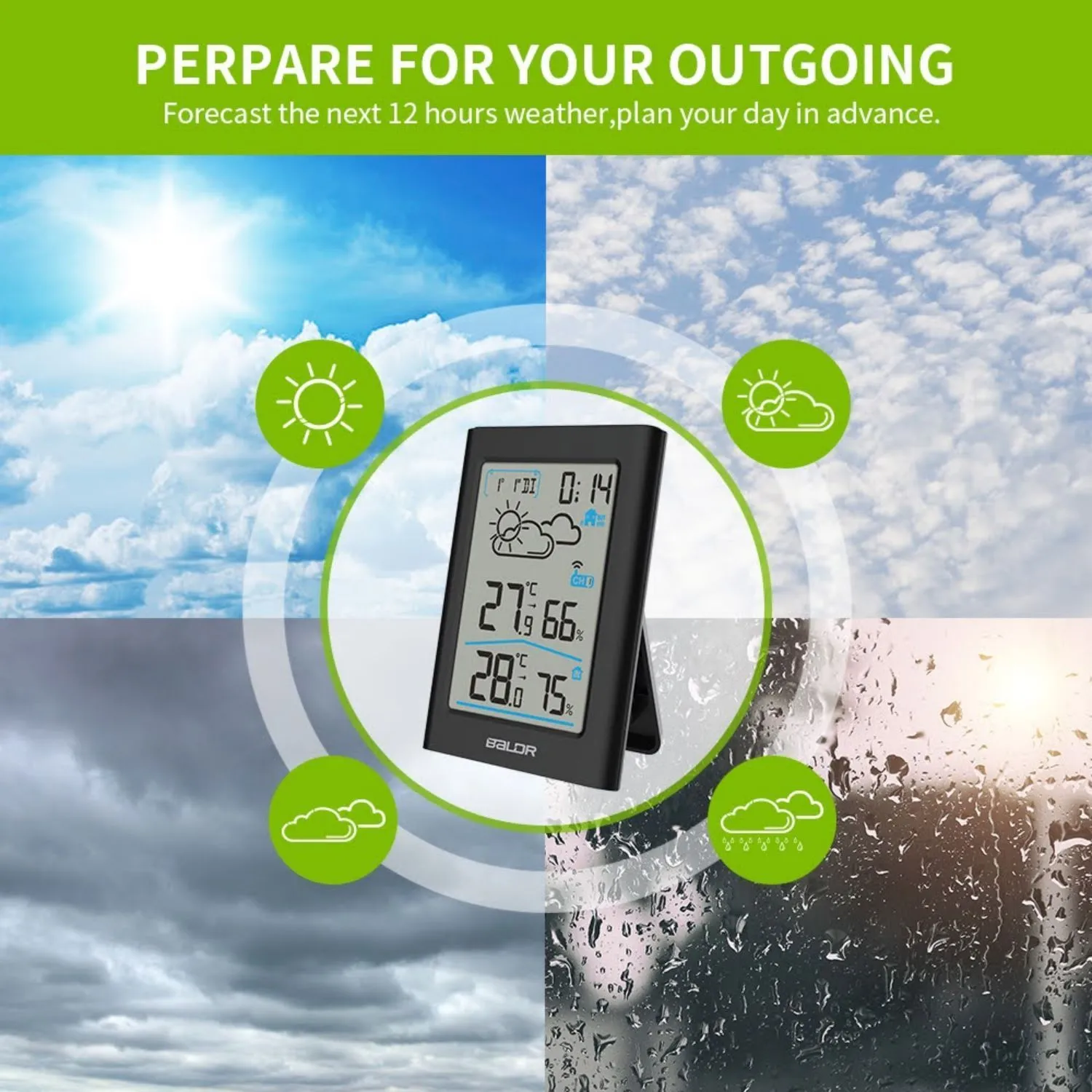 BALDR Thermometer Wireless Weather Station