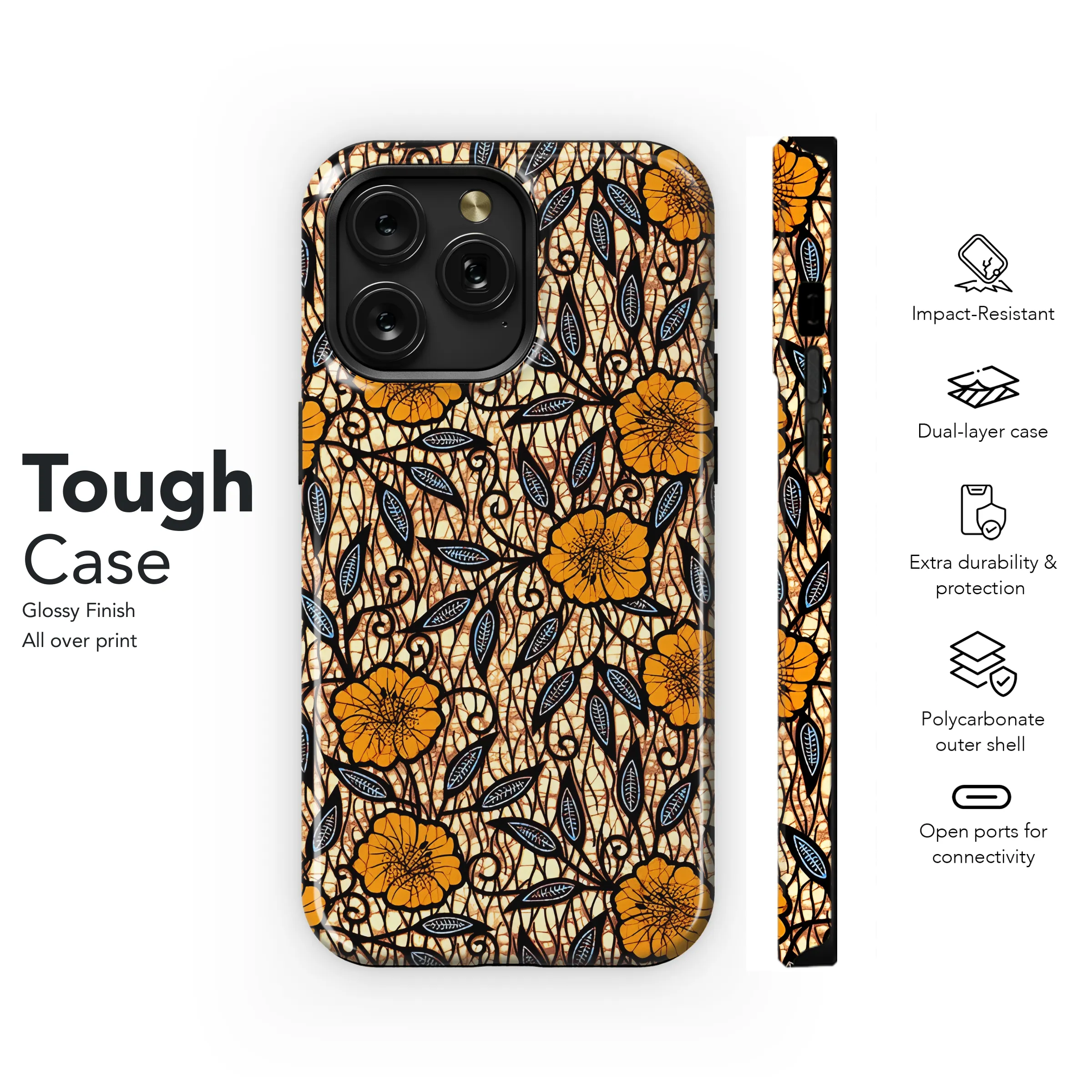 Batik Ankara Print Designs Phone Case iPhone Samsung Cover Pixel 3824