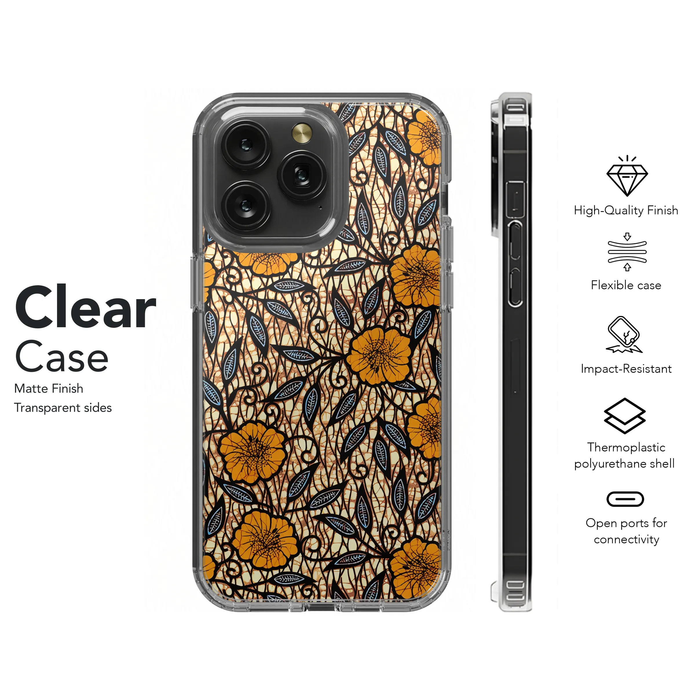 Batik Ankara Print Designs Phone Case iPhone Samsung Cover Pixel 3824