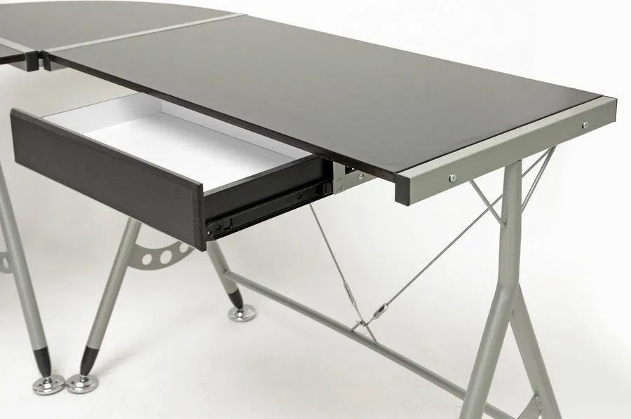 Baxton Studio Elburn L-Shaped Computer Desk