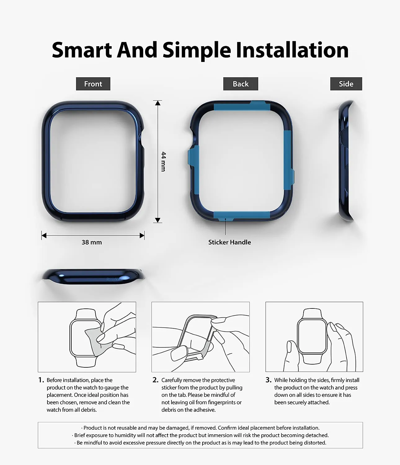 Bezel Styling for Apple Watch 44mm for Series 4 / 5 / 6 / SE - 44  (ST) - Graphite