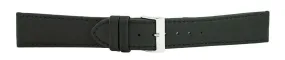 Black Flat Stitch Leather Watch Band 24mm (Long XXL) 114090