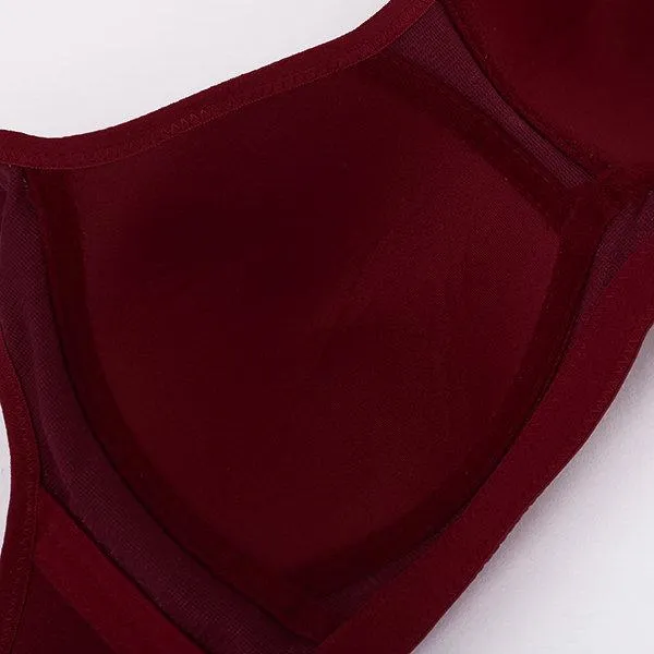 Breathable Wireless Anti Sagging Shiny Surface Vest Bra