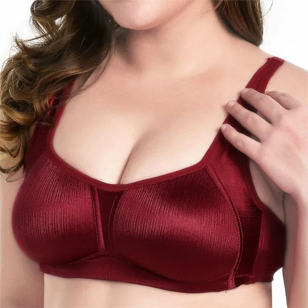 Breathable Wireless Anti Sagging Shiny Surface Vest Bra