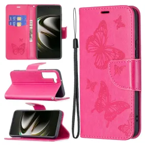 Butterfly Samsung Galaxy S22 Plus flip case - Rose