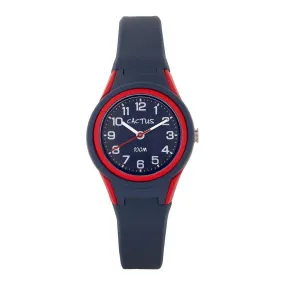 Cactus - Tropical - Kids Waterproof Watch - Blue / Red