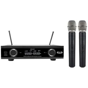 CAD Audio GXLD2HHAH Dual-Channel Digital Wireless Handheld System with Two CADLive D38 Capsule Microphones, AH Frequency Band