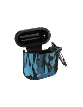 Camouflage Airpods Silicone Case Blue