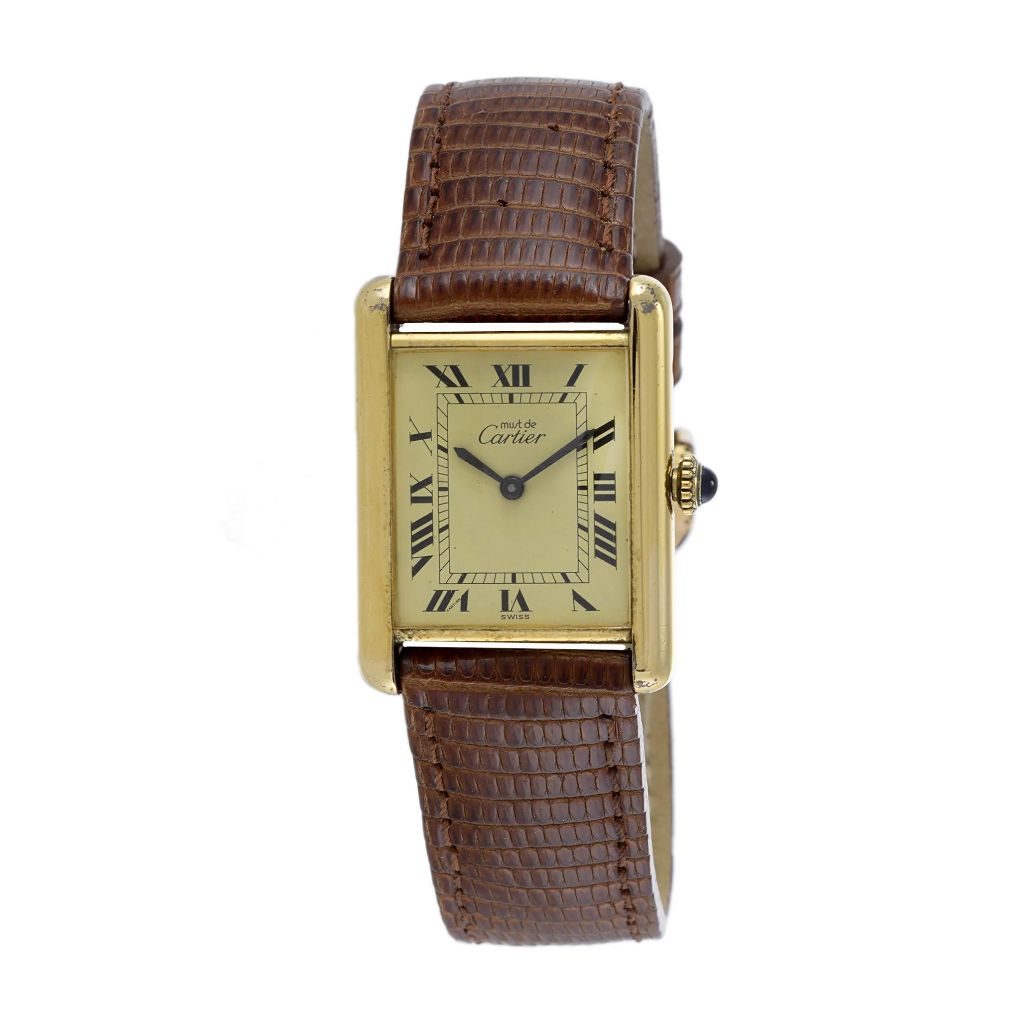 Cartier Must de Cartier Vermeil Tank Watch Reference 60029 Manual Wind