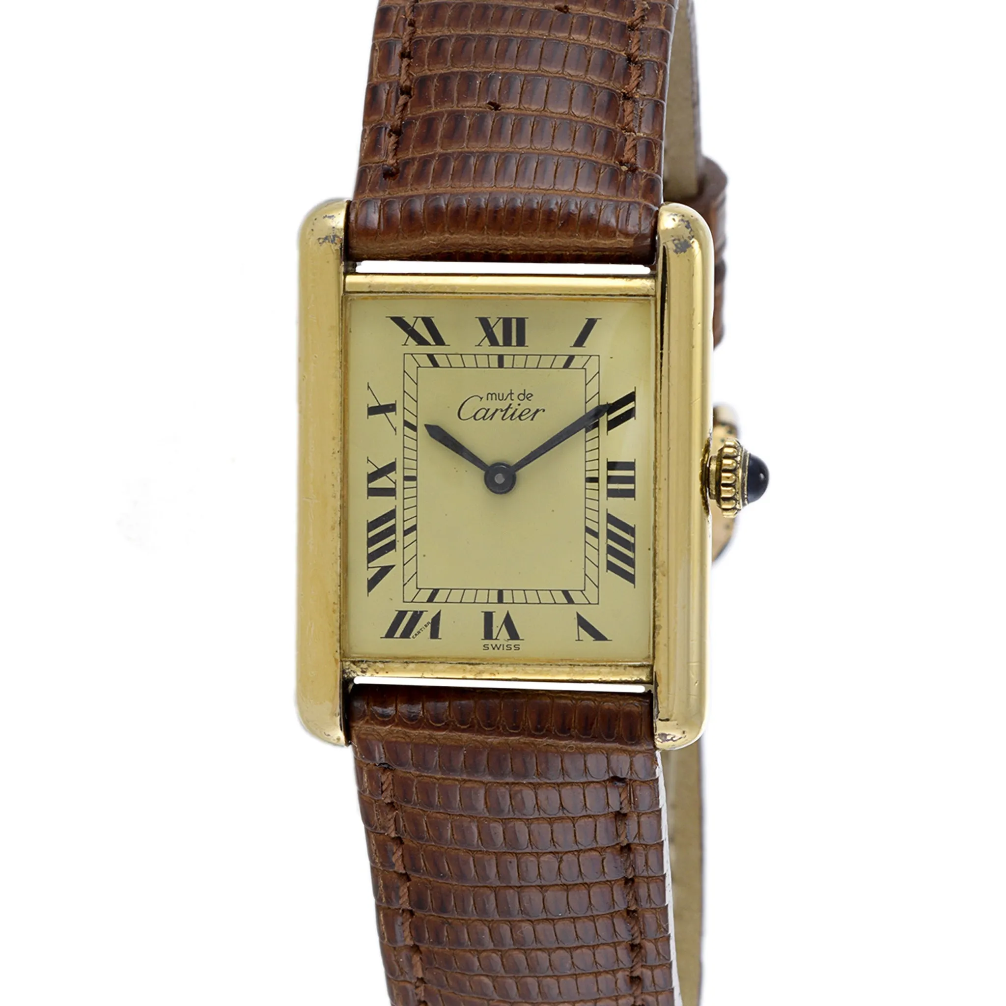 Cartier Must de Cartier Vermeil Tank Watch Reference 60029 Manual Wind