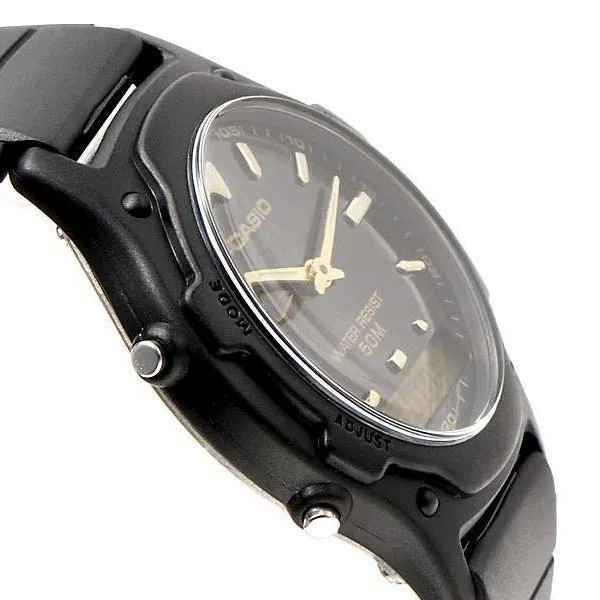 Casio Standard AW-49HE-1AVDF Black Resin Strap Watch for Men and Women