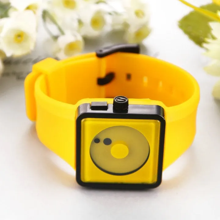 Casual Watch Sports watch Fashion women Smile Dot hours Quartz watches Unisex men Silicone Wristwatches