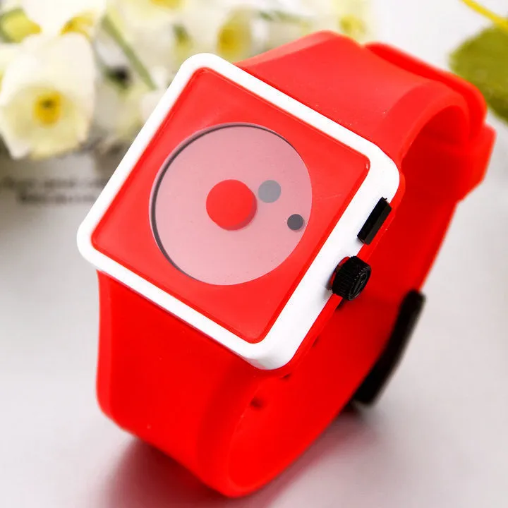 Casual Watch Sports watch Fashion women Smile Dot hours Quartz watches Unisex men Silicone Wristwatches