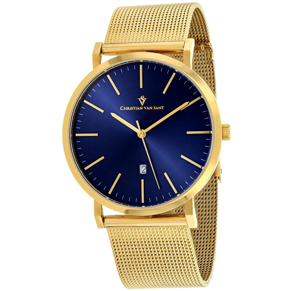 Christian Van Sant Men's Paradigm Blue Dial Watch - CV4324 by Balec Group