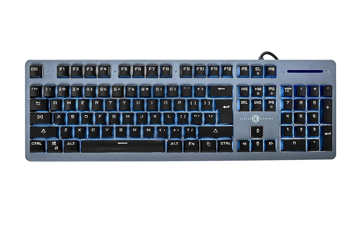 Circle Semi Mechanical and Solid Aluminium Panel Base Gaming Keyboard Matalloit X