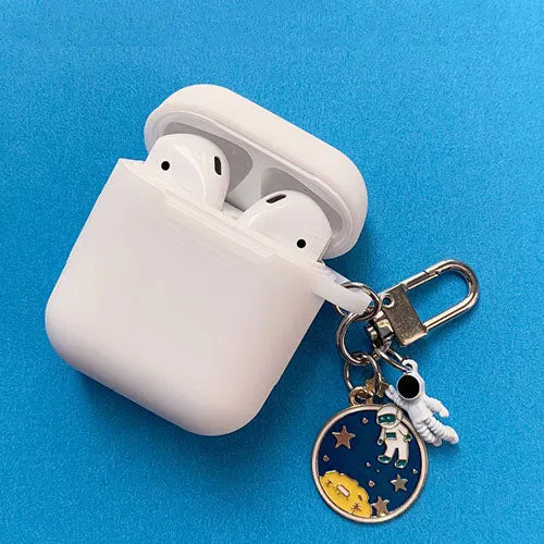 Cosmic Astronaut Spaceman Silicone Cases for Apple Airpods w/ Key Ring