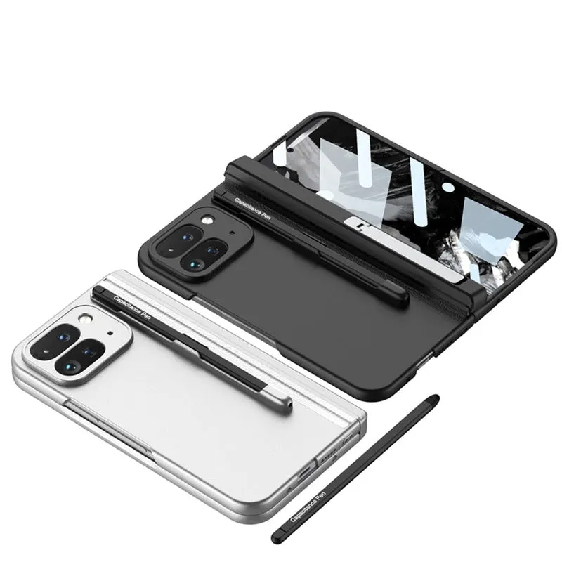 Creative Hinge Full Phone Case with Handwriting Pen Bracket shell For Google Pixel Fold2