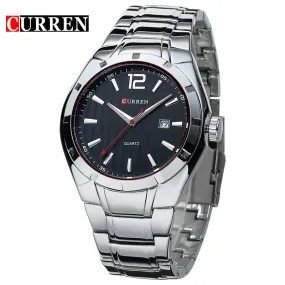 CURREN 8103 Luxury Brand Stainless Steel Strap Analog Display Date Men's Quartz Watch Casual Watch Men Watches relogio masculino