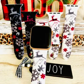 Deer Joy Print Silicone Band For Apple Watch Two Colors Available