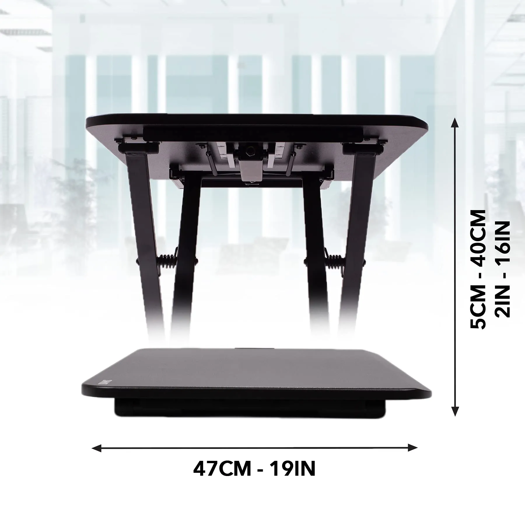 Duronic Sit-Stand Desk DM05D24 | Height Adjustable Office Workstation | 74x47cm Platform | Raises from 5-40cm | Riser for PC Computer Screen, Keyboard, Laptop | Ergonomic Desktop Table Converter…