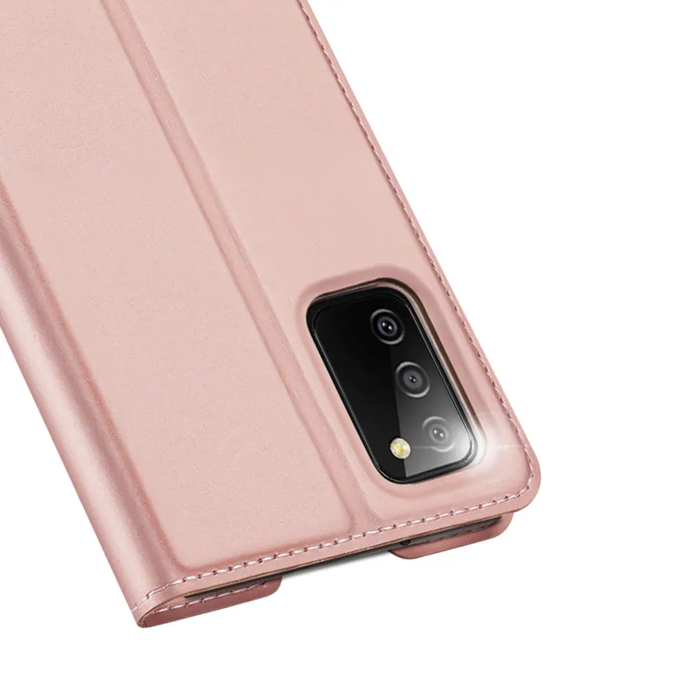 DUX DUCIS Skin Pro Faux Leather Wallet Flip Case for Samsung Galaxy A03s - Rose Gold