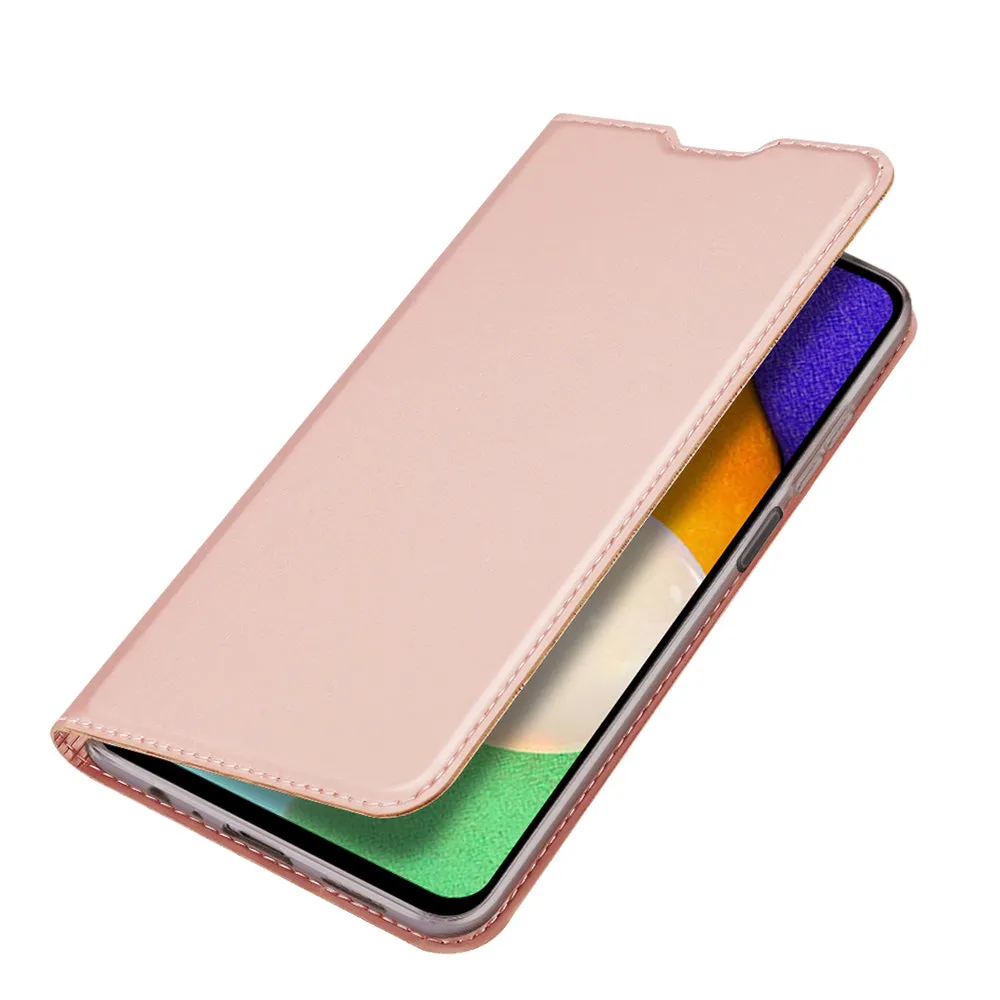 DUX DUCIS Skin Pro Faux Leather Wallet Flip Case for Samsung Galaxy A03s - Rose Gold